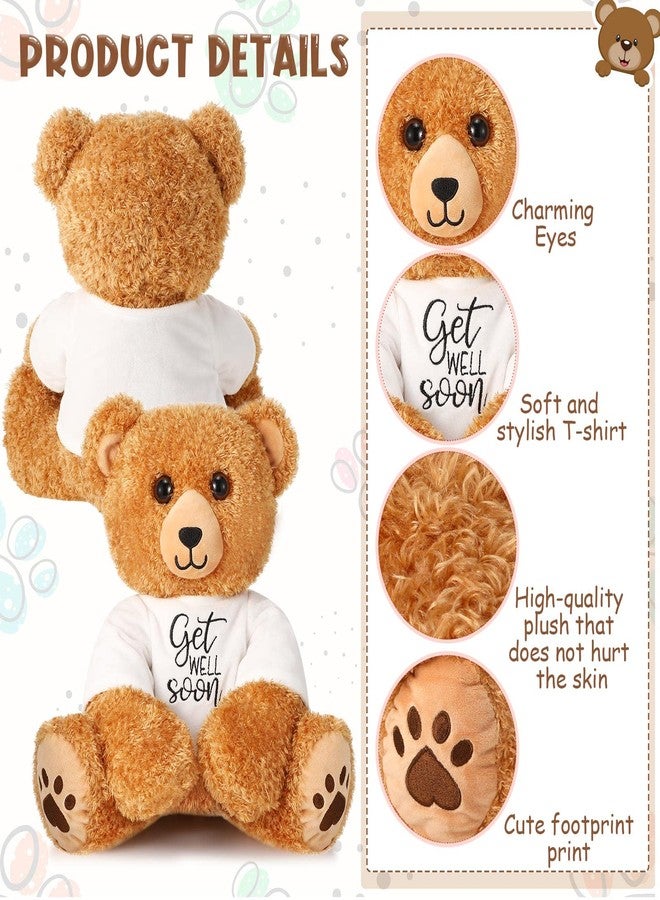 Chalyna Get Well Soon Bear 16 Inch Love Stuffed Bear Plush Toy Heart Stuffed Animals Plush for Girlfriend Romantic Birthday Wedding Anniversary Presents - Image 4